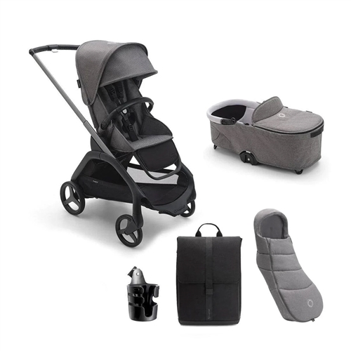 Bugaboo Dragonfly The Essential Pushchair Bundle - Graphite/Grey ...